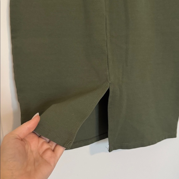 Olive Army Green Women's Pencil Skirt - Picture 5 of 7